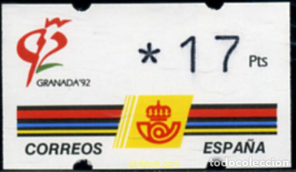 Sellos: 117155 MNH ESPA&Ntilde;A 1992 GRANADA 92. EXPOSICION FILATELICA INTERNACIONAL