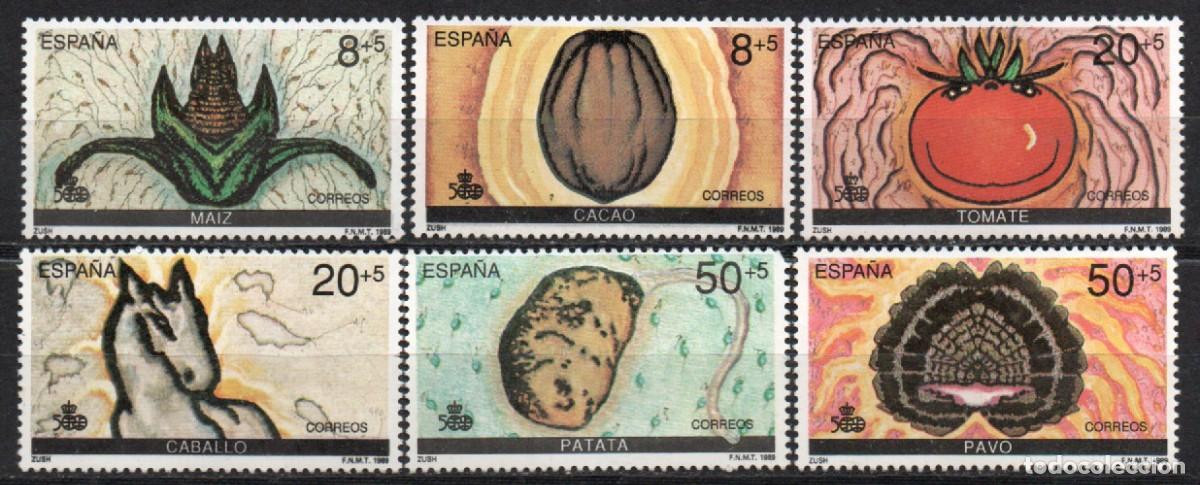 Sellos: EDIFIL 3029/34, V CENTENARIO DEL DESCUBRIMIENTO AMERICA, NUEVO*** SERIE COMPLETA
