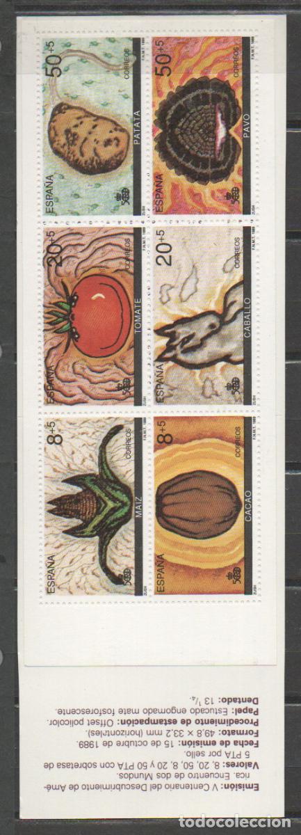 Sellos: EDIFIL 3029/34, V CENTENARIO DEL DESCUBRIMIENTO AMERICA, NUEVO*** SERIE COMPLETA EN CARNET