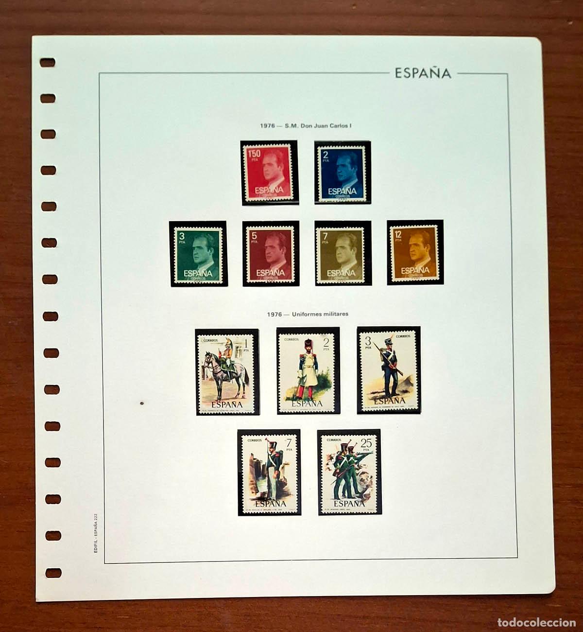 Sellos: Hoja Edifil a&ntilde;o 1976 con sellos nuevos MNH **