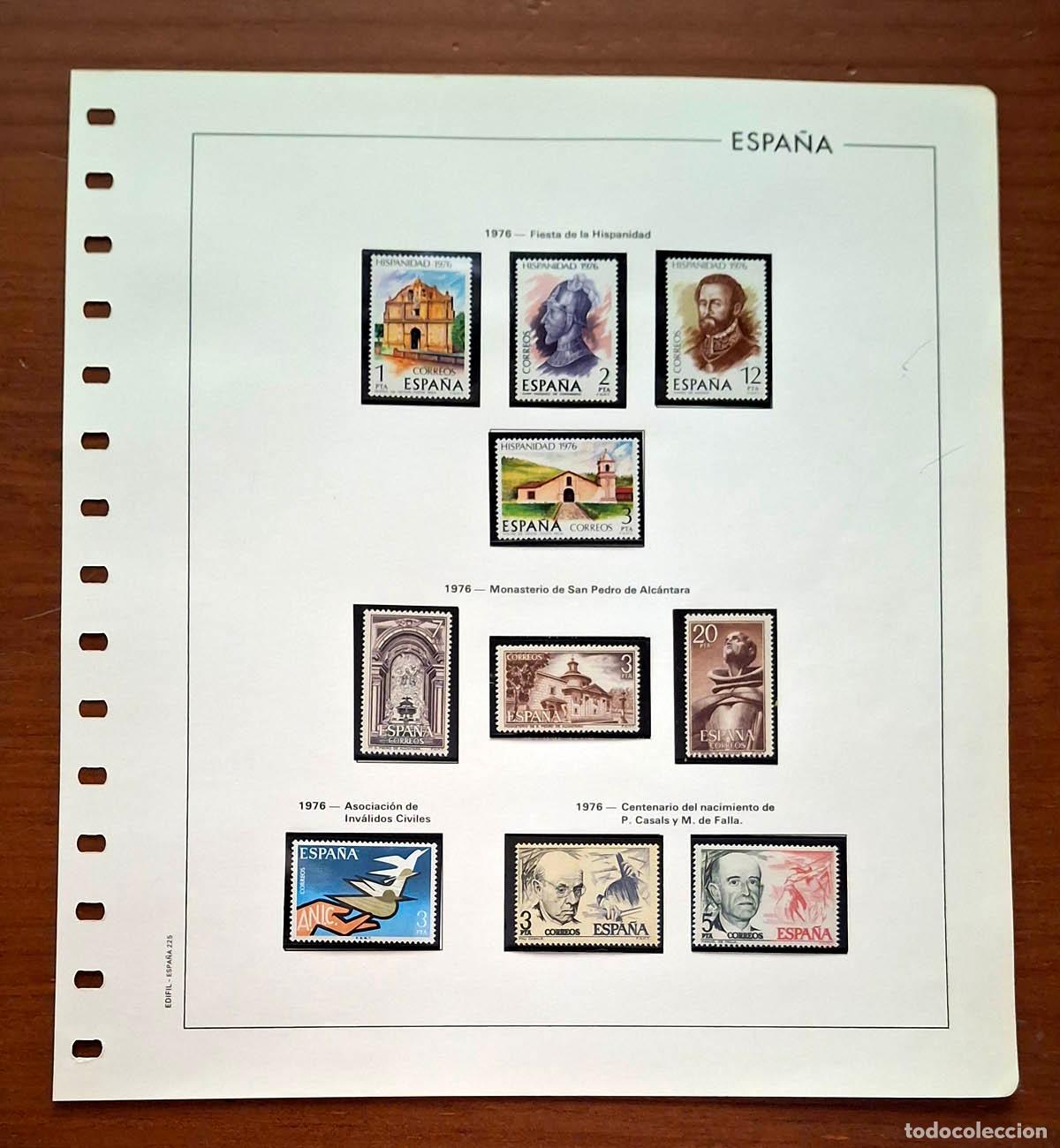 Sellos: Hoja Edifil a&ntilde;o 1976 con sellos nuevos MNH **