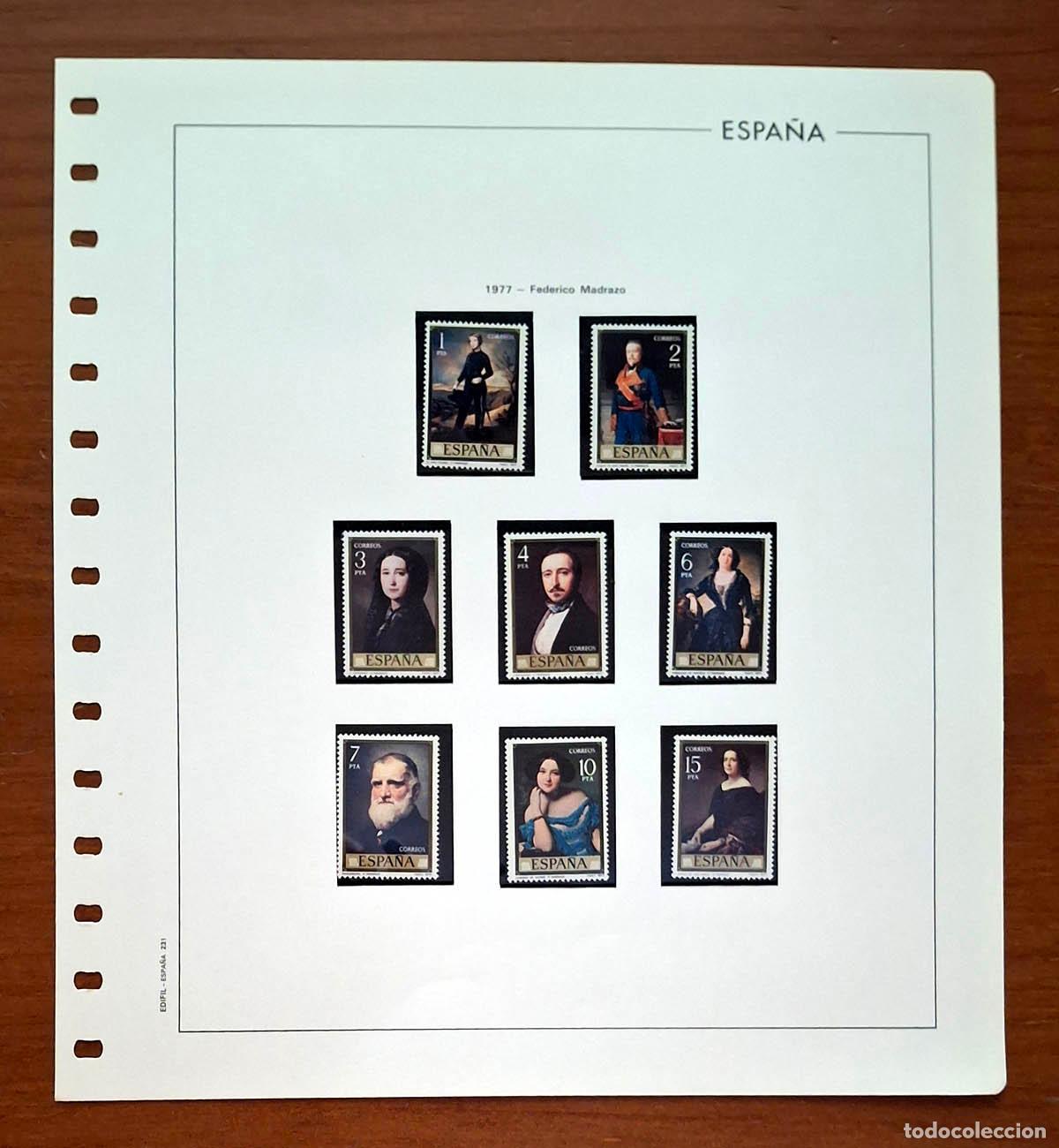 Sellos: Hoja Edifil a&ntilde;o 1977 con sellos nuevos MNH **
