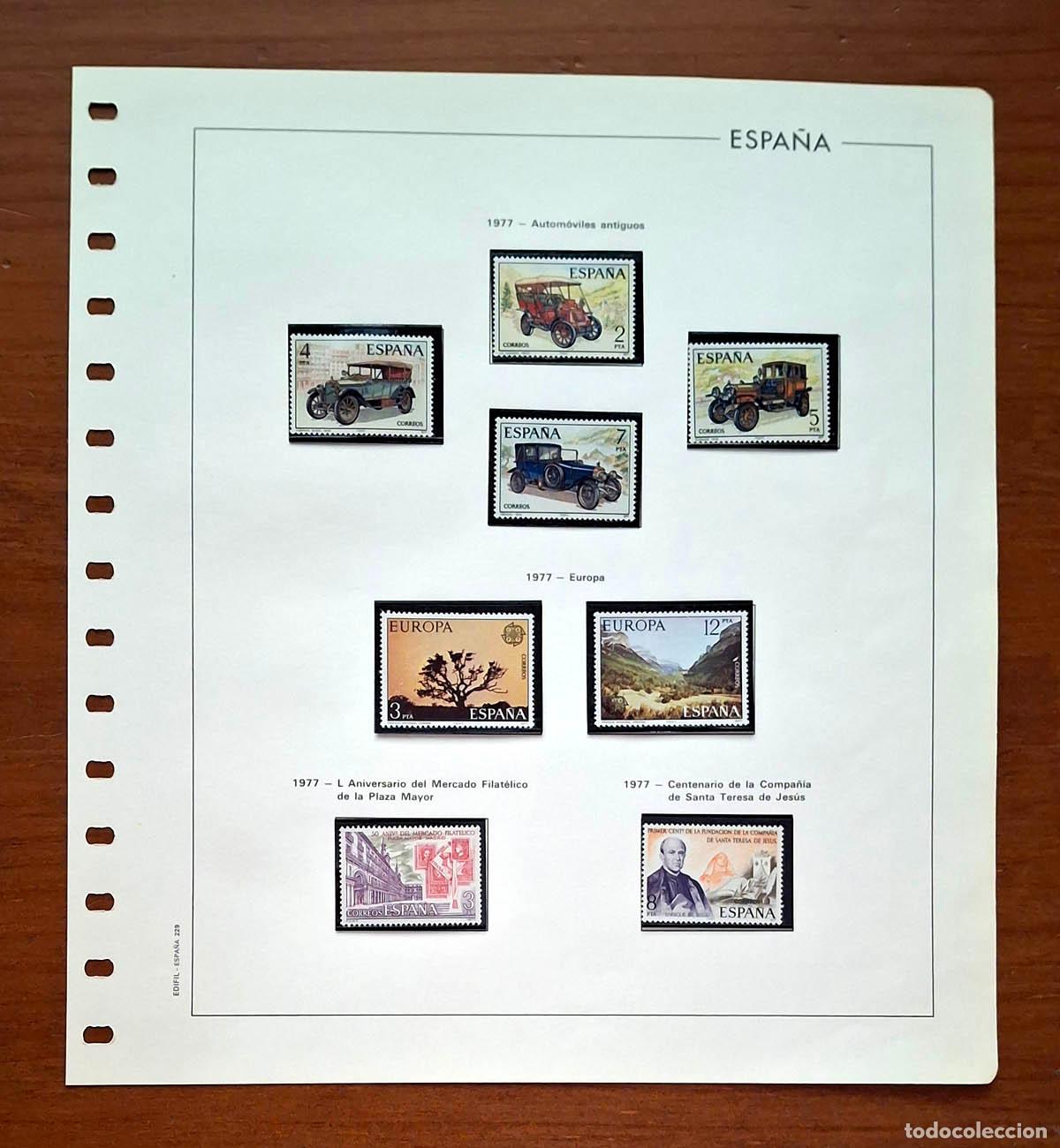 Sellos: Hoja Edifil a&ntilde;o 1977 con sellos nuevos MNH **