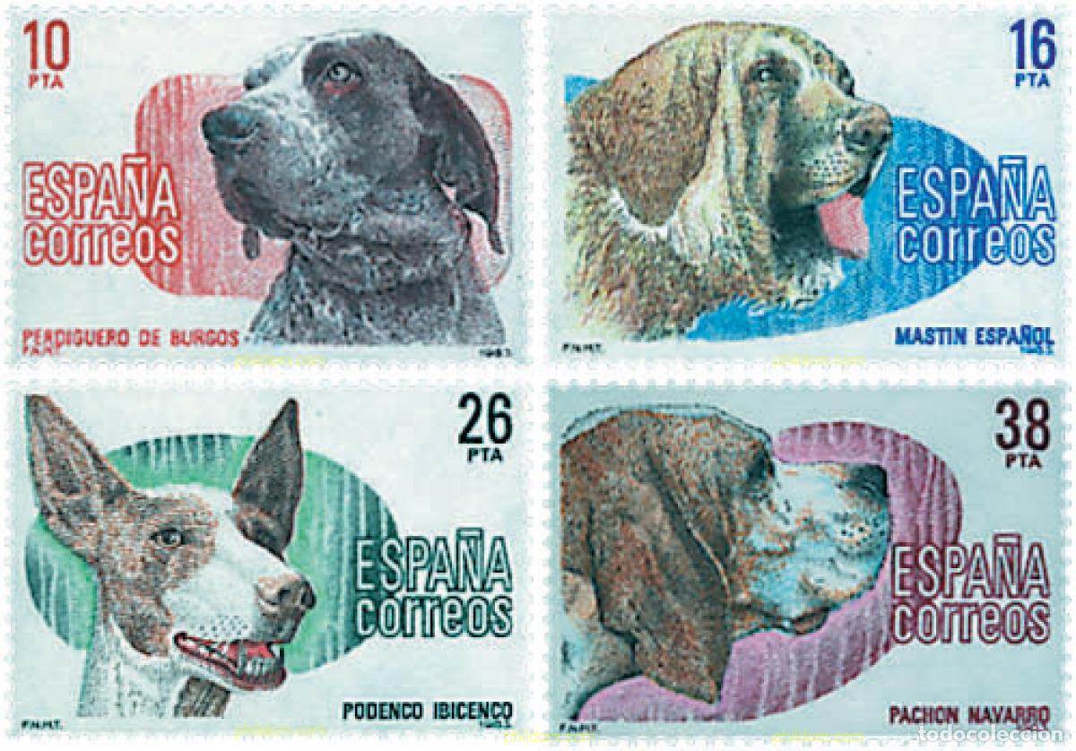 Sellos: 85110 MNH ESPA&Ntilde;A 1983 PERROS DE RAZAS ESPA&Ntilde;OLAS