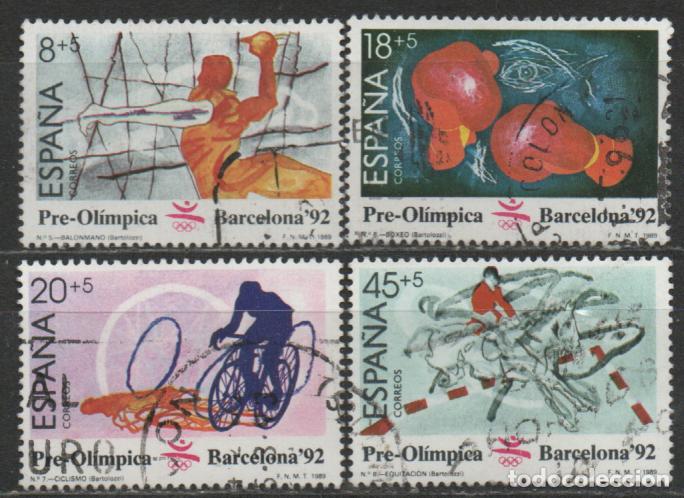 Sellos: EDIFIL N&ordm; 2994, JUEGOS OLIMPICOS DE BARCELONA 92, USADO, SERIE COMPLETA