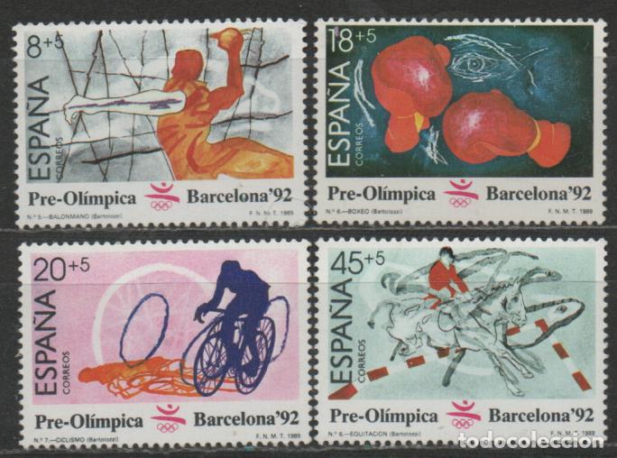 Sellos: EDIFIL N&ordm; 2994, BALONMANO, JUEGOS OLIMPICOS DE BARCELONA 92, NUEVO **, SERIE COMPLETA