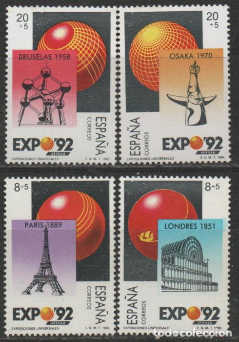 Sellos: EDIFIL 2990/3, EXPOSICION UNIVERSAL SEVILLA EXPO'92, NUEVO** SERIE COMPLETA