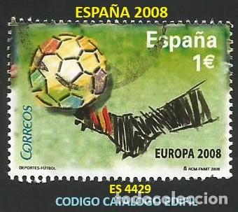Sellos: ESPA&Ntilde;A 2008 - ES 4429 - CAMPEONES DE EUROPA - 1 SELLO USADO