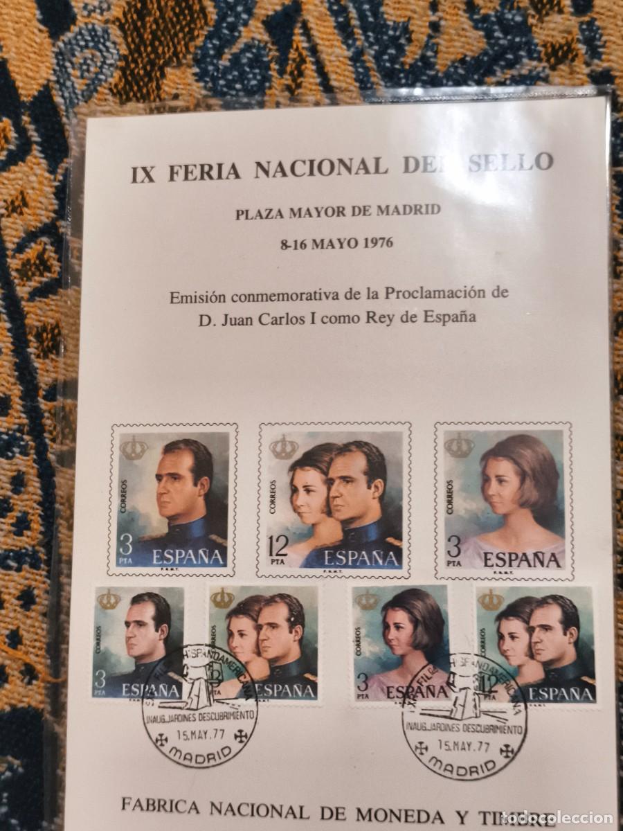 Sellos: Hoja conmemorativa emisi&oacute;n rey Juan Carlos