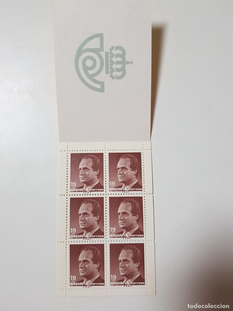 Sellos: Espa&ntilde;a 1986 carn&eacute; Serie B&aacute;sica Juan Carlos I 6 sellos 19 ptas Edifil 2834C
