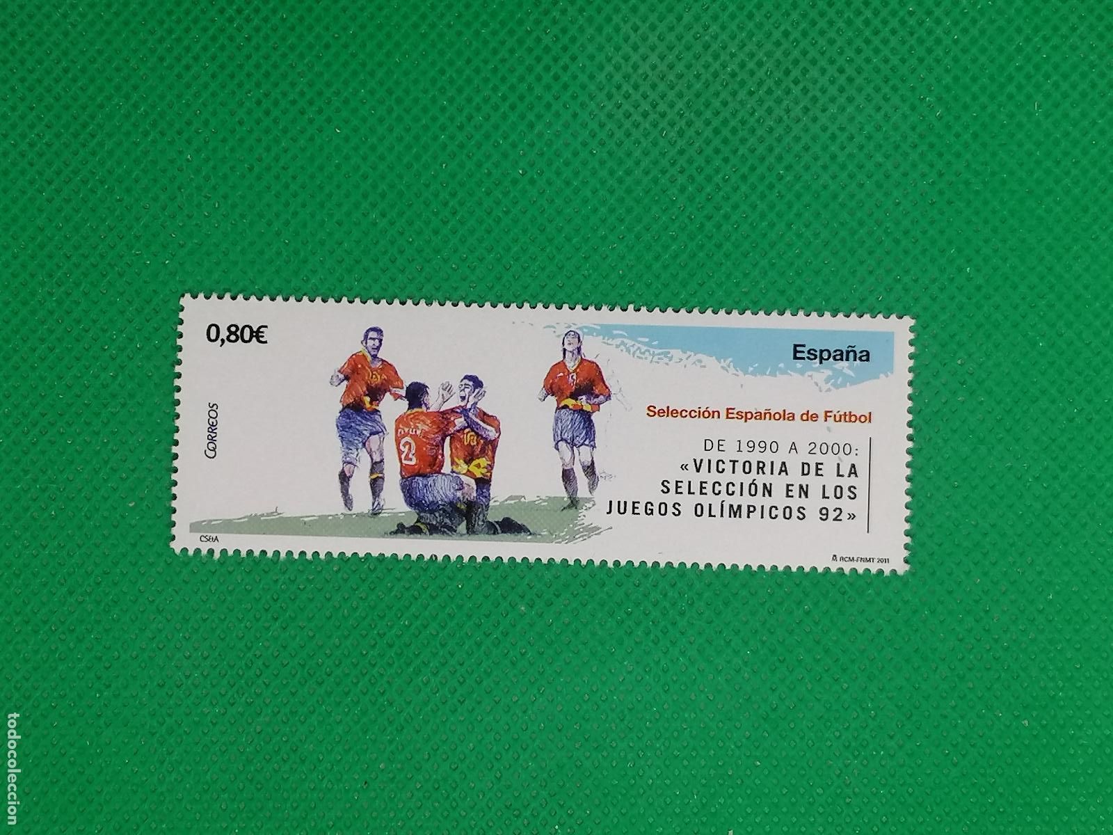 Sellos: SELLO CORREOS SIN USAR SELECCION ESPA&Ntilde;OLA VICTORIA JUEGOS OLIMPICOS 92 0.8&euro; 1990 A 2000 FNMT 2011