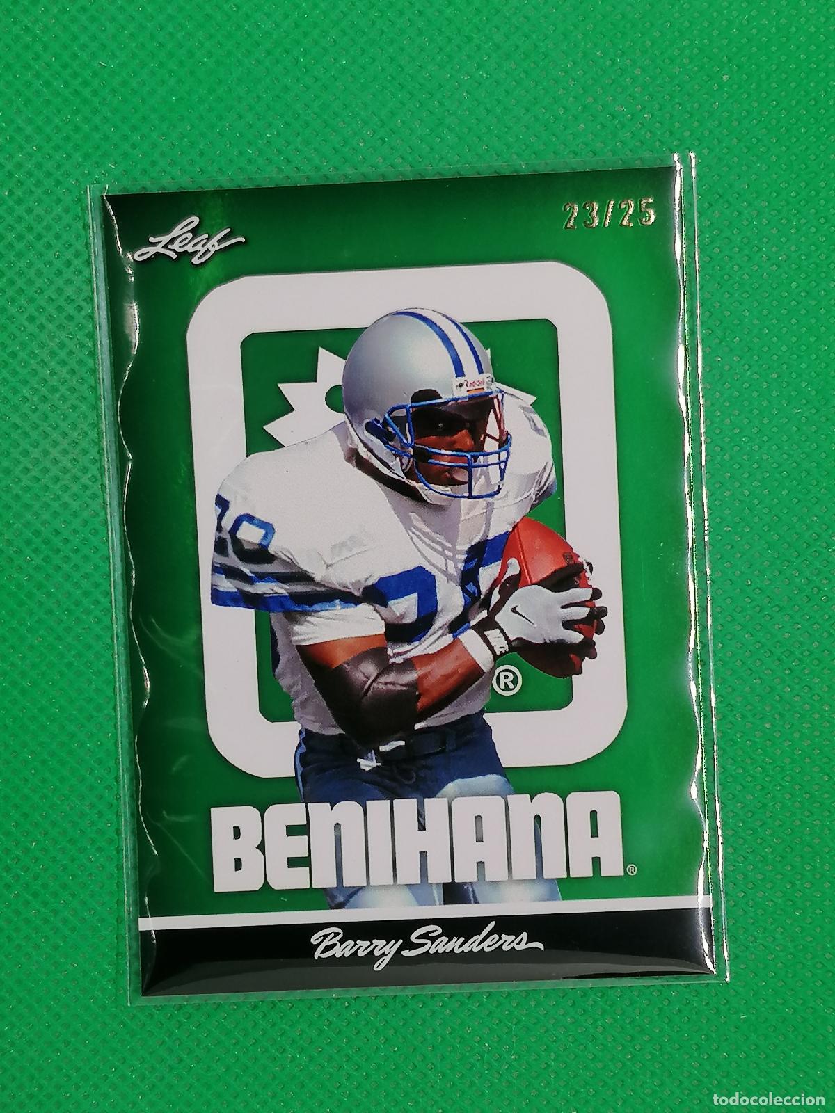 Sellos: 2 BARRY SANDERS NFL NUMERADA /25 ⚽ LEAF TRADING CARDS BENIHANA SET 26 2026 ⚽