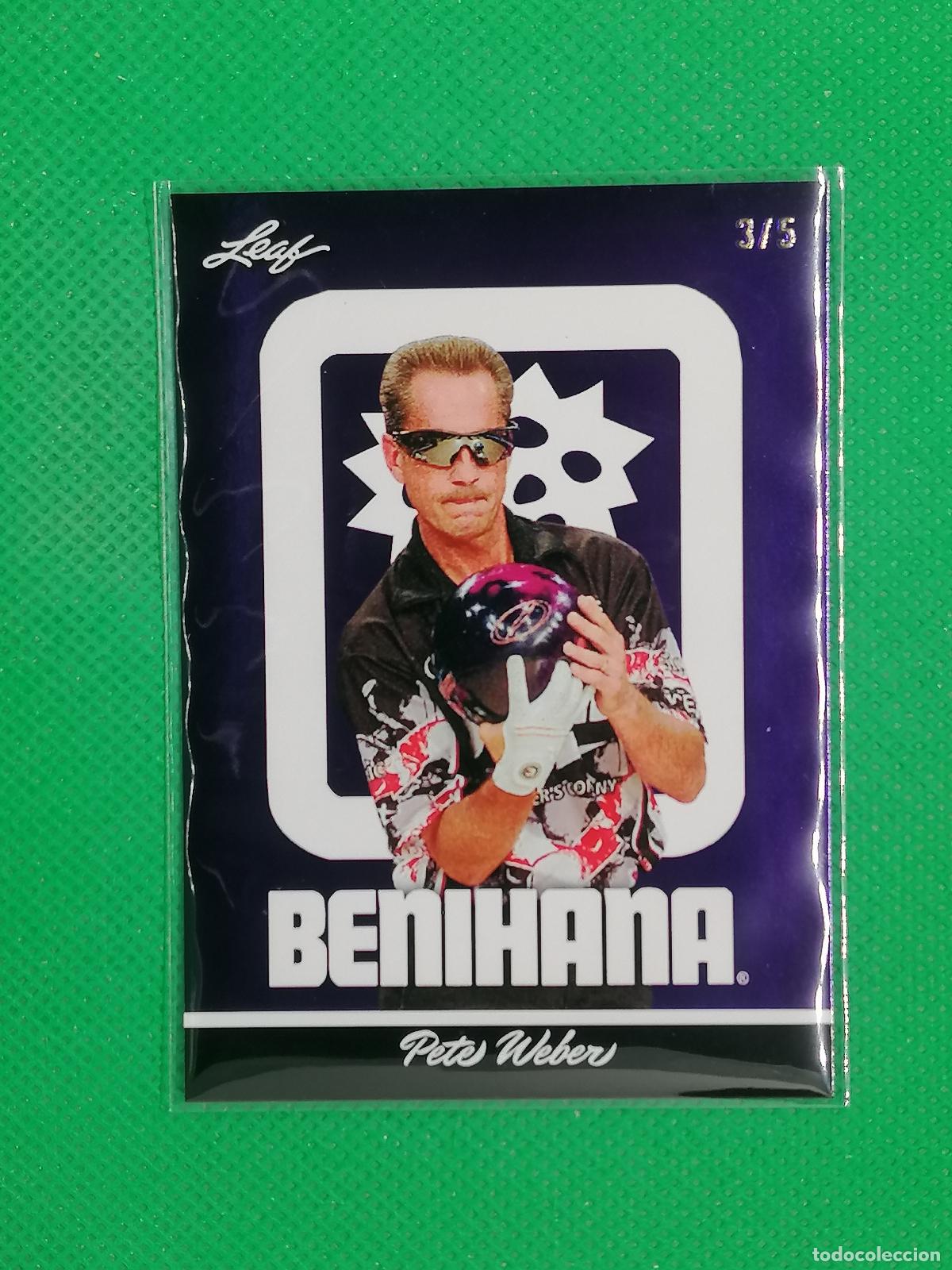 Sellos: 8 PETE WEBER BOWLING NUMERADA /5 ⚽ LEAF TRADING CARDS BENIHANA SET 26 2026 ⚽