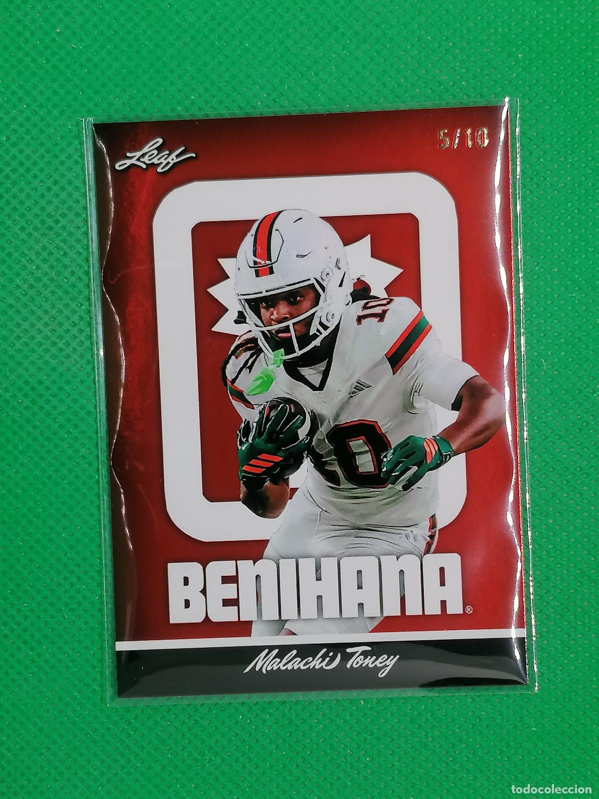 Sellos: 7 MALACHI TONEY NFL ROOKIE NUMERADA /10 ⚽ LEAF TRADING CARDS BENIHANA SET 26 2026 ⚽