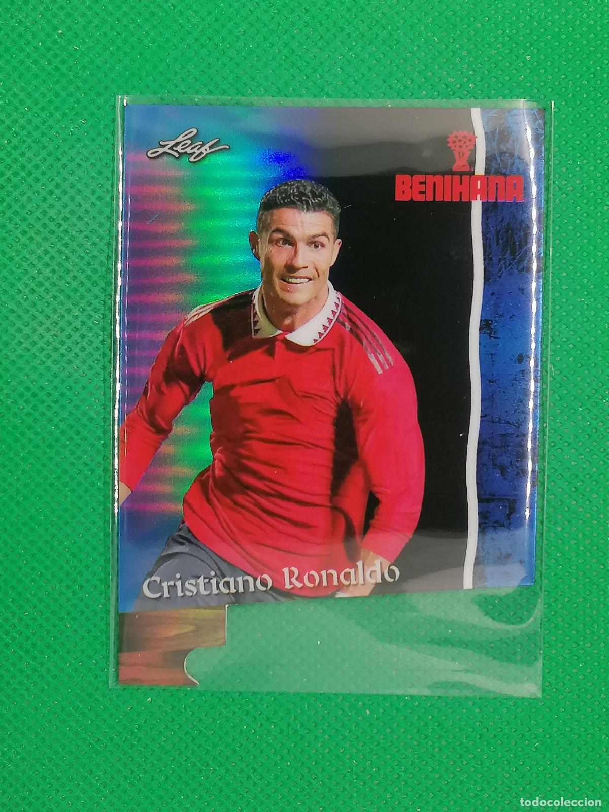 Sellos: 4 CRISTIANO RONALDO DIE CUT NUMERADA /99 ⚽ LEAF TRADING CARDS BENIHANA SET 26 2026 ⚽