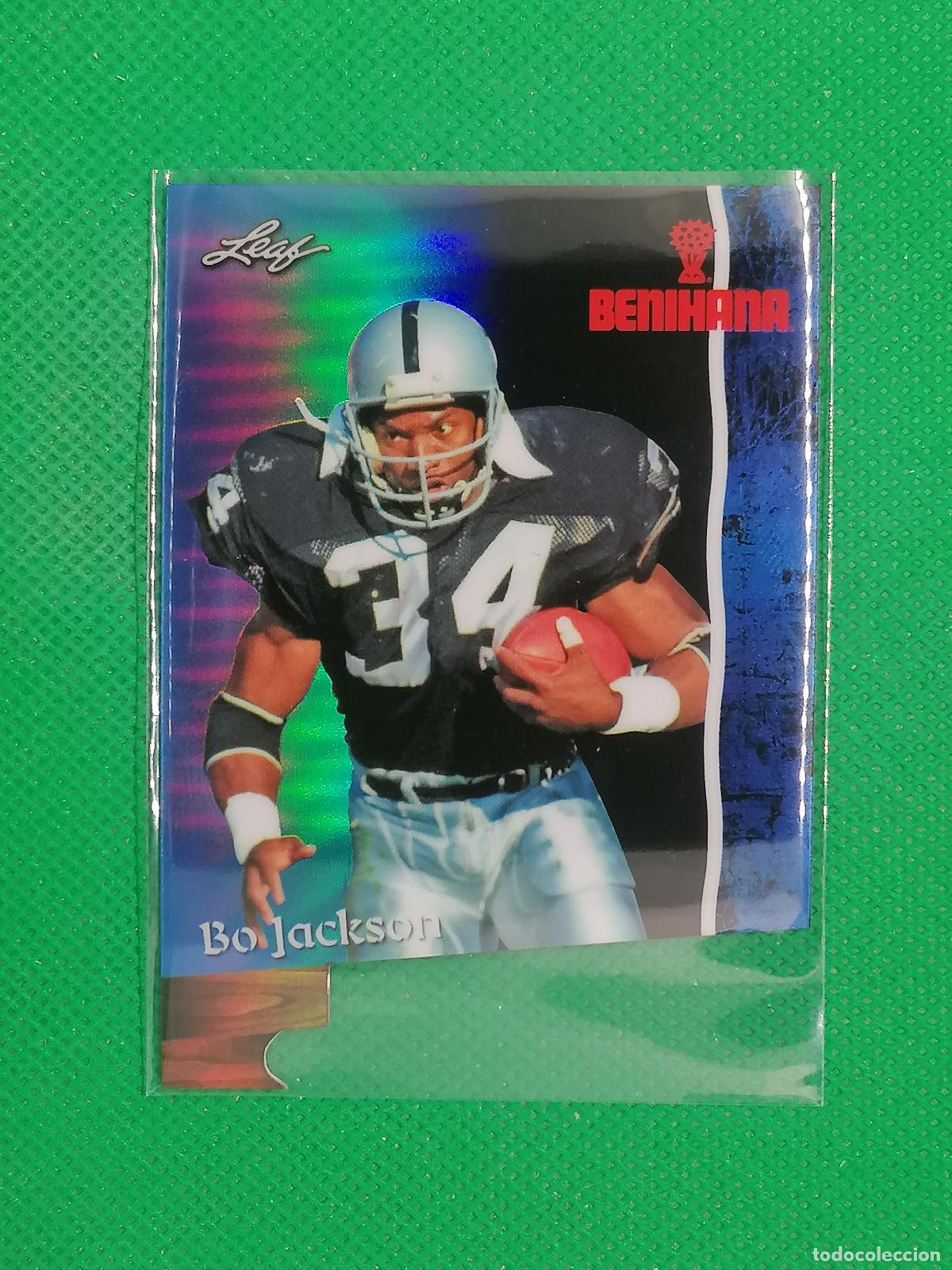 Sellos: 3 BO JACKSON NFL DIE CUT NUMERADA /99 ⚽ LEAF TRADING CARDS BENIHANA SET 26 2026 ⚽