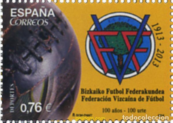Sellos: 317977 MNH ESPA&Ntilde;A 2014 DEPORTES. FEDERACI&Oacute;N VIZCA&Iacute;NA DE F&Uacute;TBOL