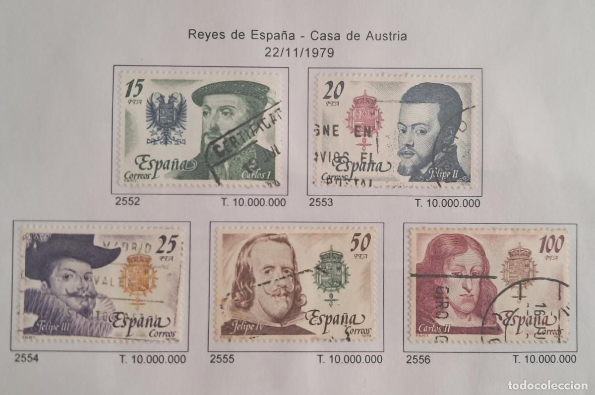 Sellos: serie completa de sellos usados de Espa&ntilde;a, reyes de Espa&ntilde;a, Casa de Austria,edifil 2552-56-a&ntilde;o 1979.