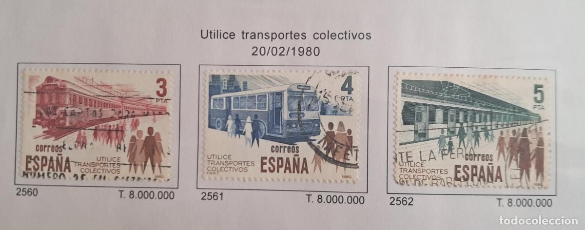 Sellos: serie completa de sellos usados de Espa&ntilde;a, utilice transportes colectivos, edifil 2560-2562,a&ntilde;o 1980