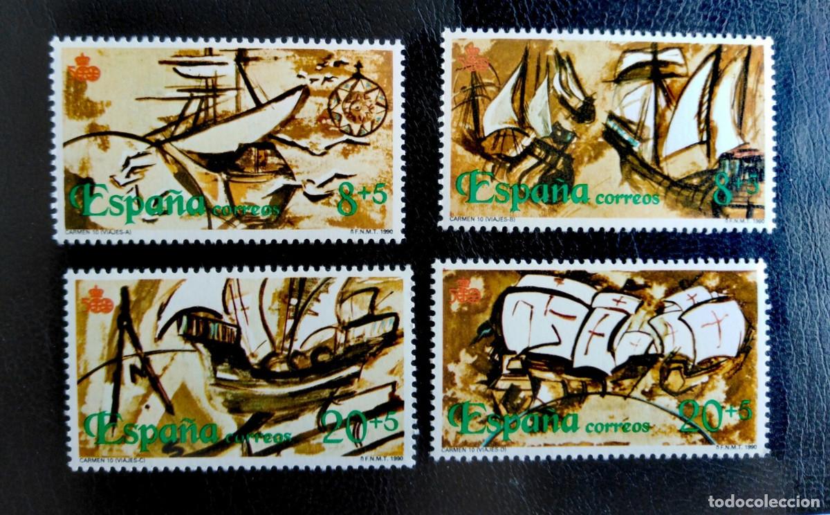 Sellos: 1990 EDIFIL 3079/82** NUEVOS SIN CHARNELA. CENTENARIO DESCUBRIMIENTO (222-6)