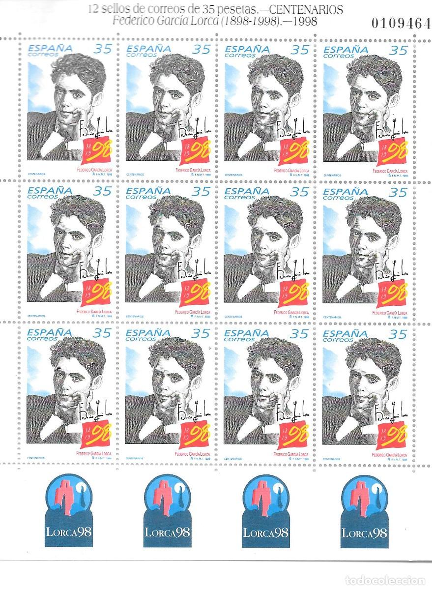 Sellos: EDIFIL M P 59 CENT. FEDERICO GARCIA LORCA