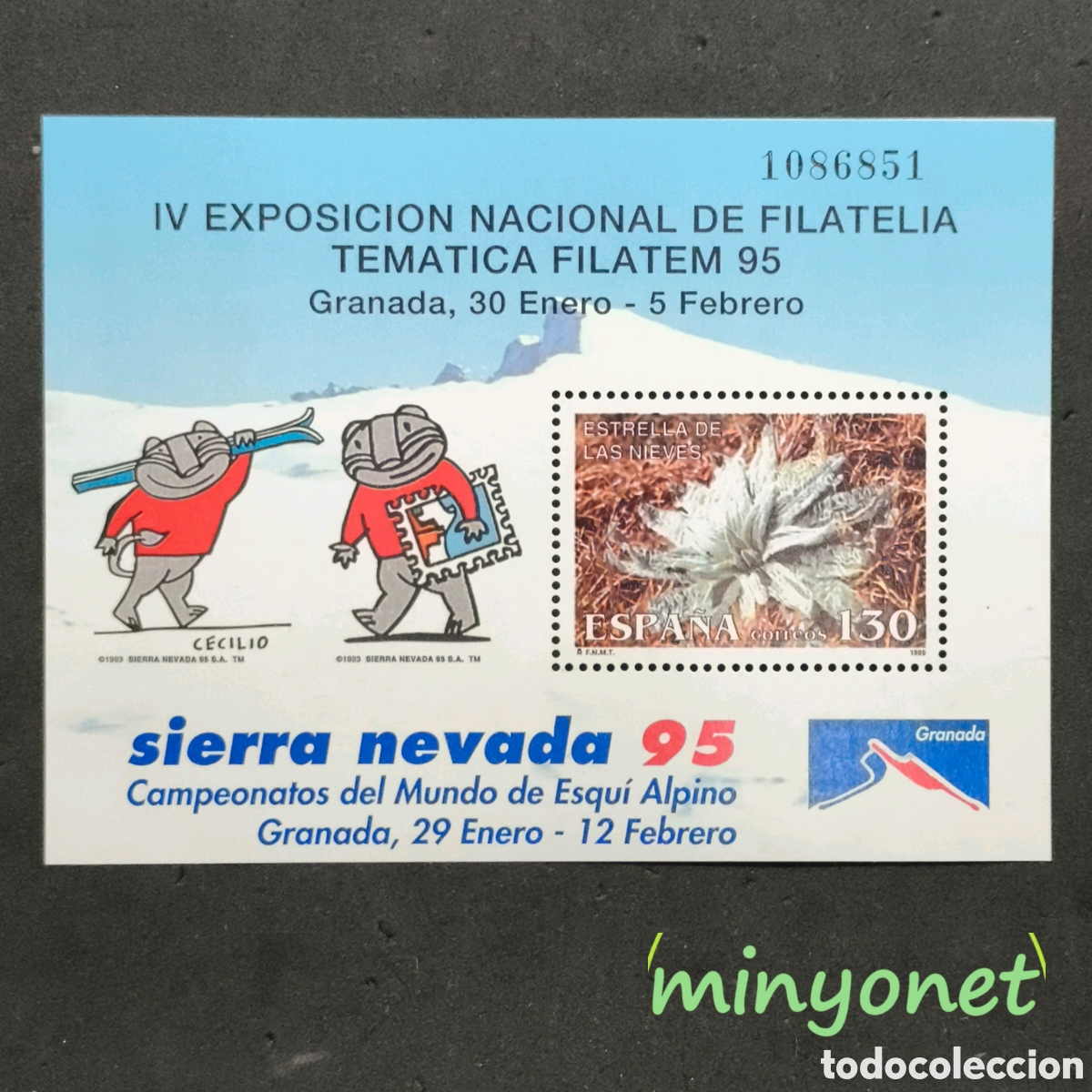 Sellos: Hoja bloque 3340 Filatem 95 Sierra Nevada