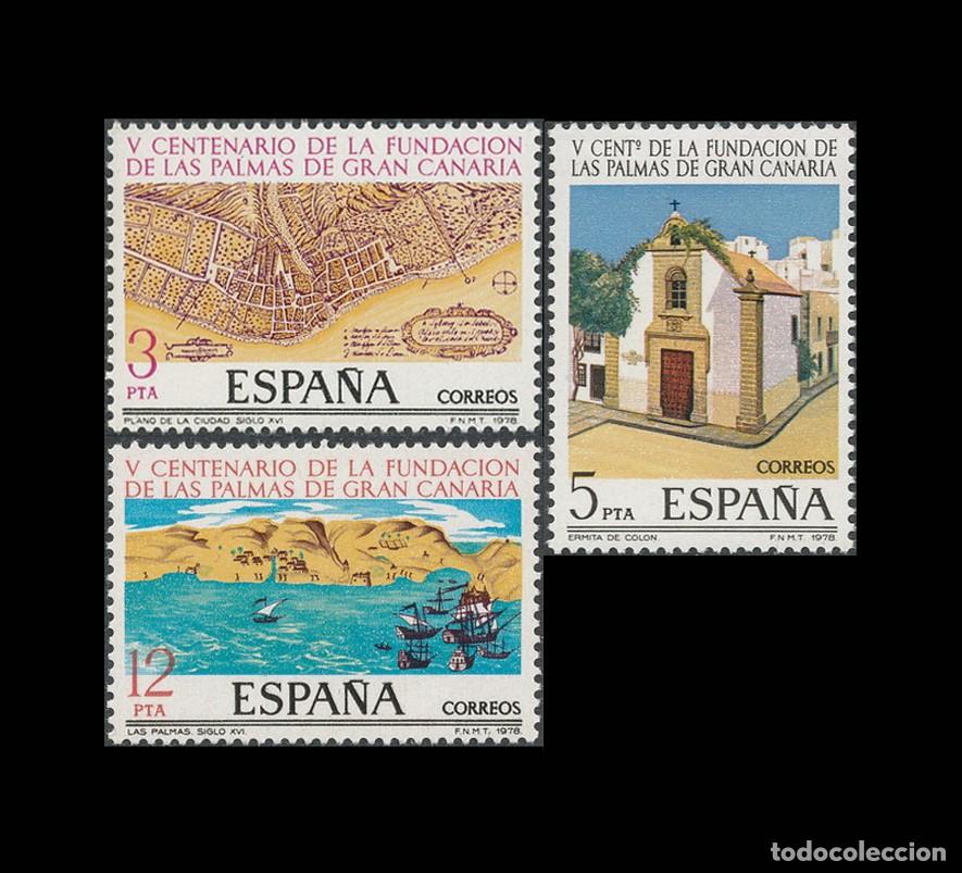 Sellos: Espa&ntilde;a 1978 | V Cent. Las Palmas de Gran Canaria | Ed 2477/9 - Yv 2123/5 - Mi 2369/71 MNH **