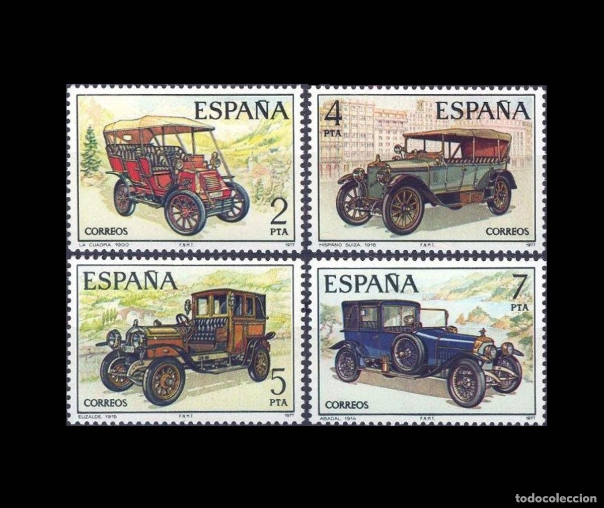 Sellos: Espa&ntilde;a 1977 | Autom&oacute;viles antiguos espa&ntilde;oles | Ed 2409/12 - Yv 2048/51 - Mi 2295/8 MNH **