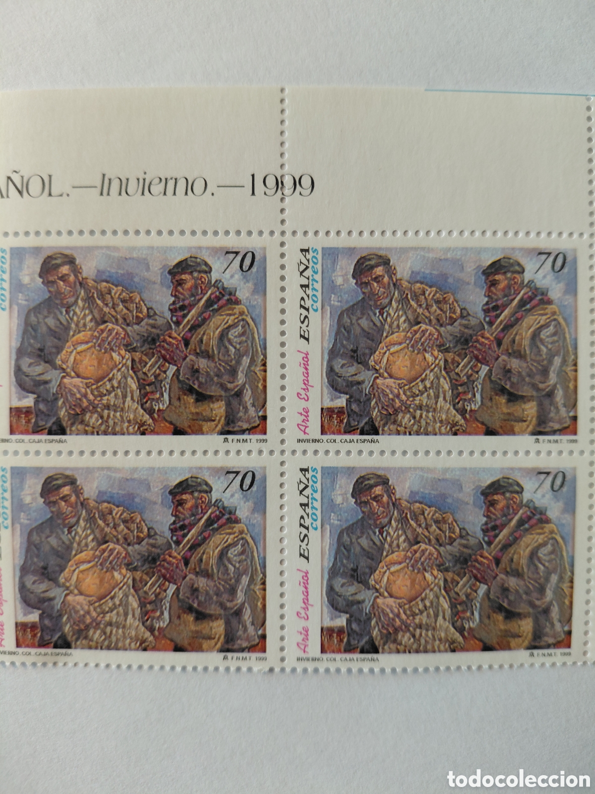 Sellos: Bloque 4x70 pts arte espa&ntilde;ol Invierno 1999