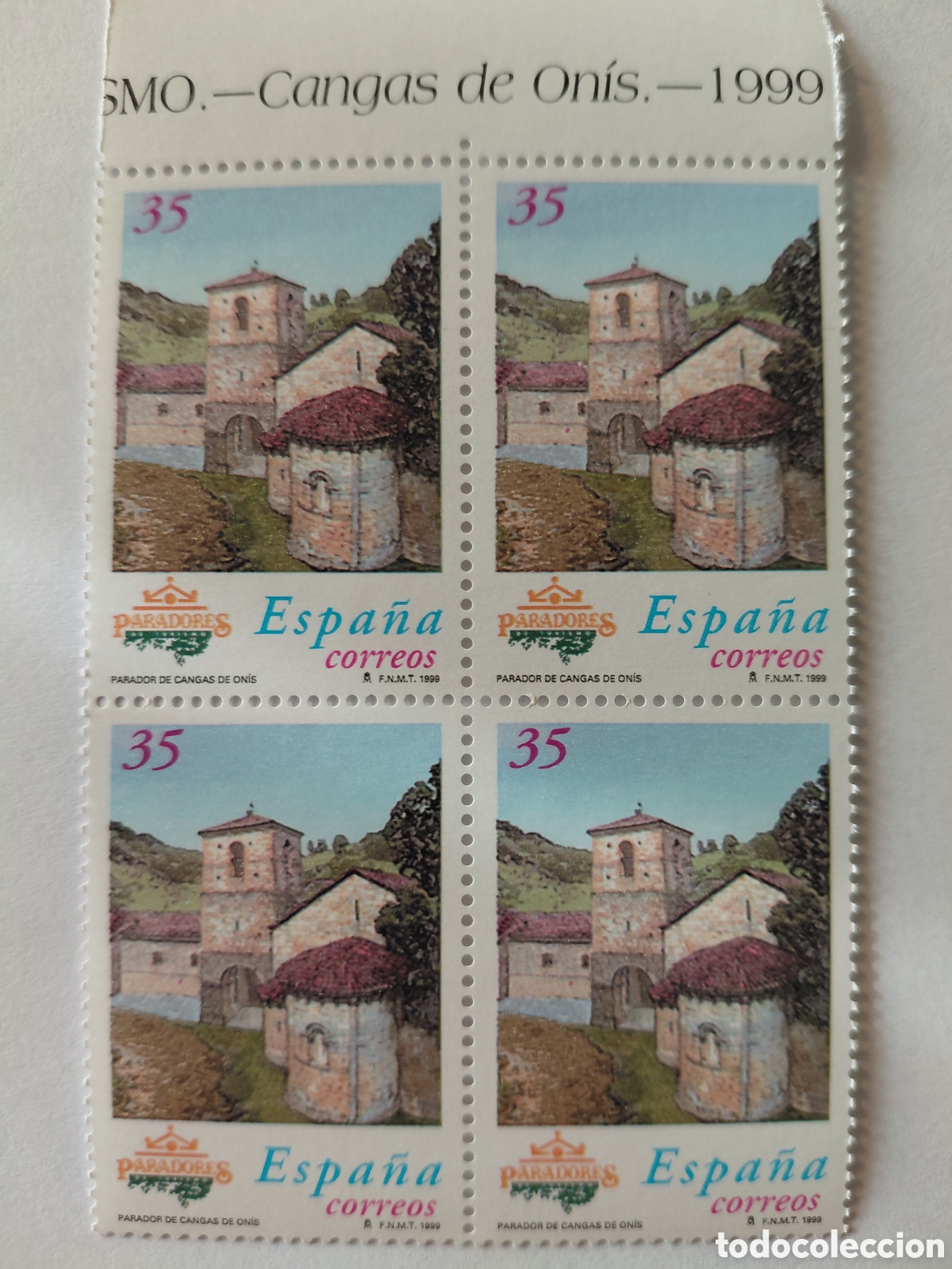Sellos: Bloque 4x35 Cangas de on&iacute;s 1999
