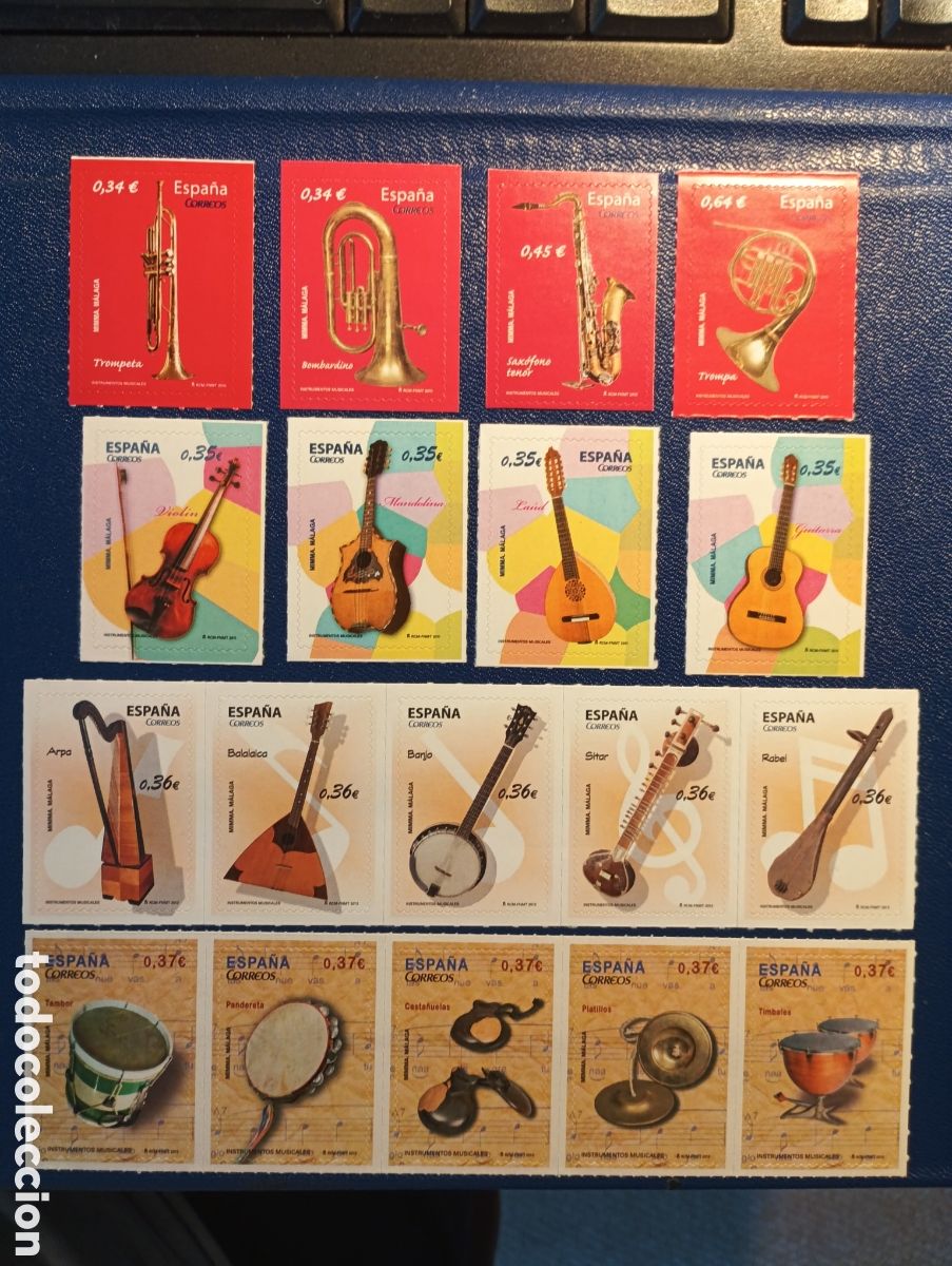 Sellos: SELLOS ESPA&Ntilde;A MNH 2010/2013 LOTE COMPLETO INSTRUMENTOS MUSICALES