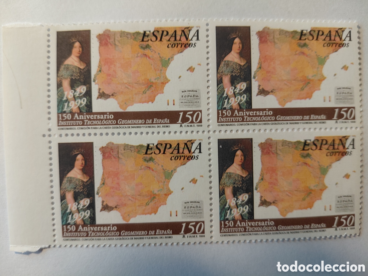 Sellos: Bloque 4x150 pts 150 aniversario Instituto tecnol&oacute;gico 1999