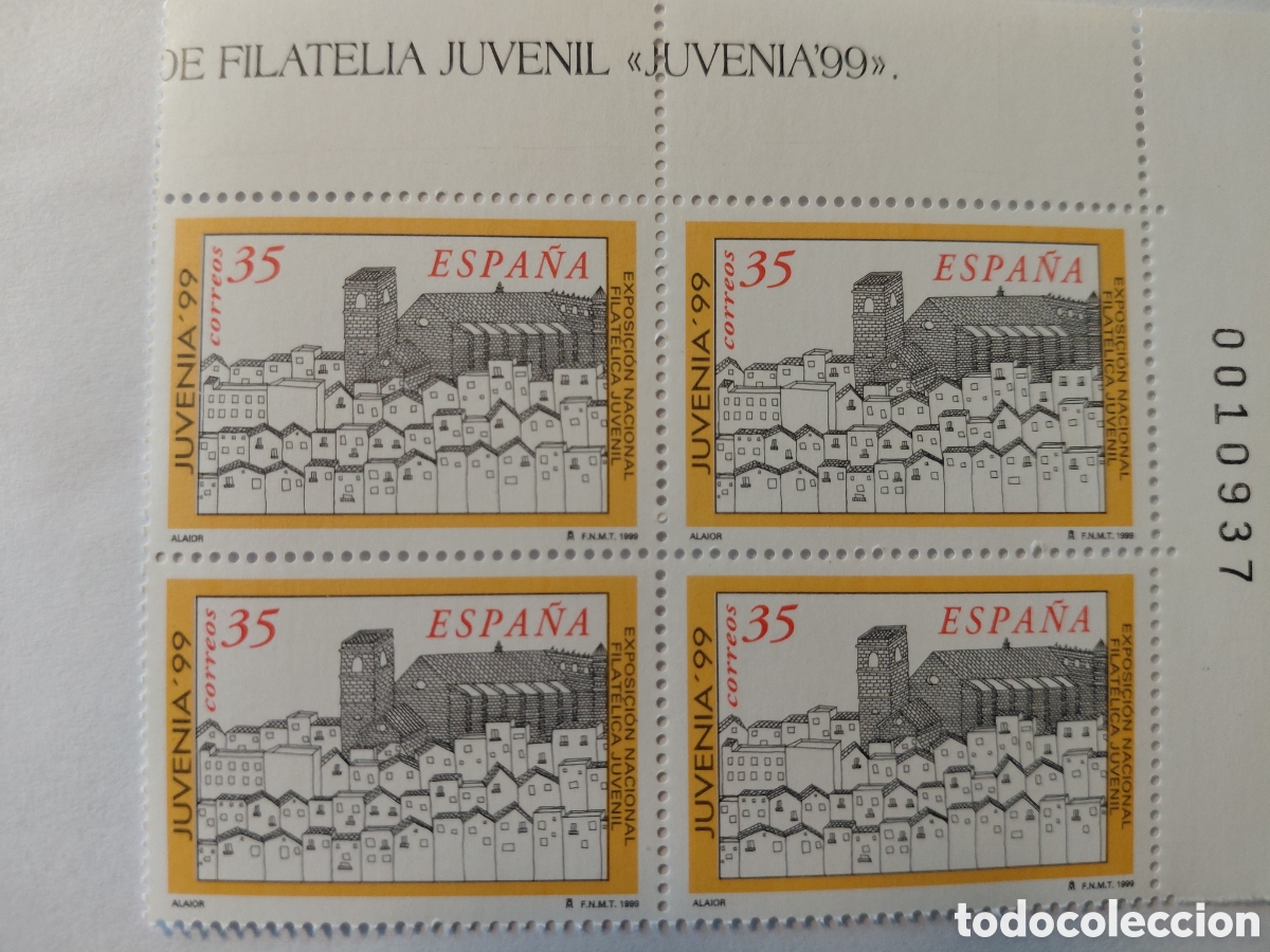 Sellos: Bloque 4x35 pts Juvenia'99 1999