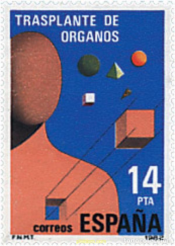 Sellos: 85722 MNH ESPA&Ntilde;A 1982 TRASPLANTE DE ORGANOS