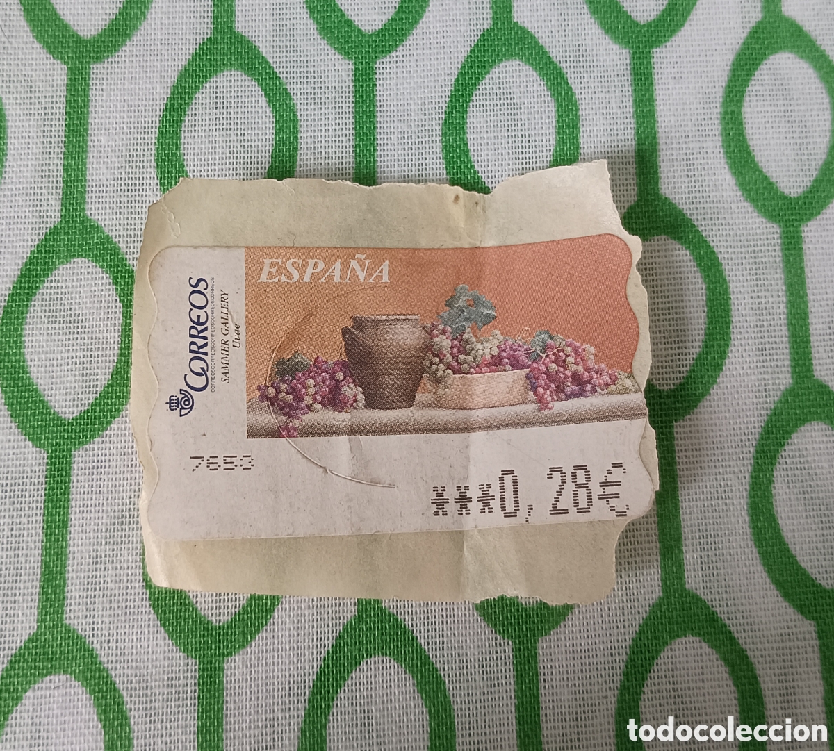 Sellos: Espa&ntilde;a Spain 2004 &ndash; ATM Sammer Gallery. Uvae (bodeg&oacute;n con uvas) &ndash; N&ordm; 103. Nueva, sin usar (***0,28&euro;)