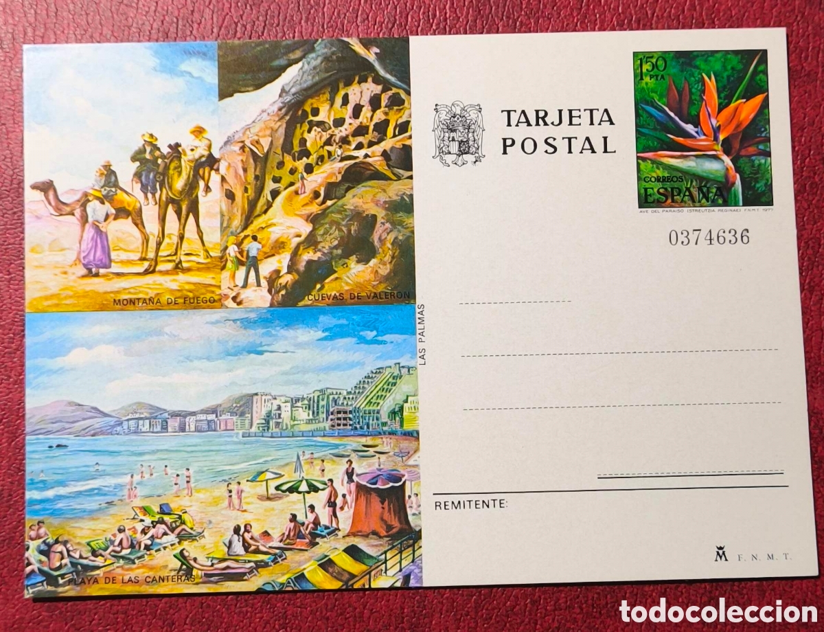 Sellos: Espa&ntilde;a. Entero postal. 1977. Las Palmas