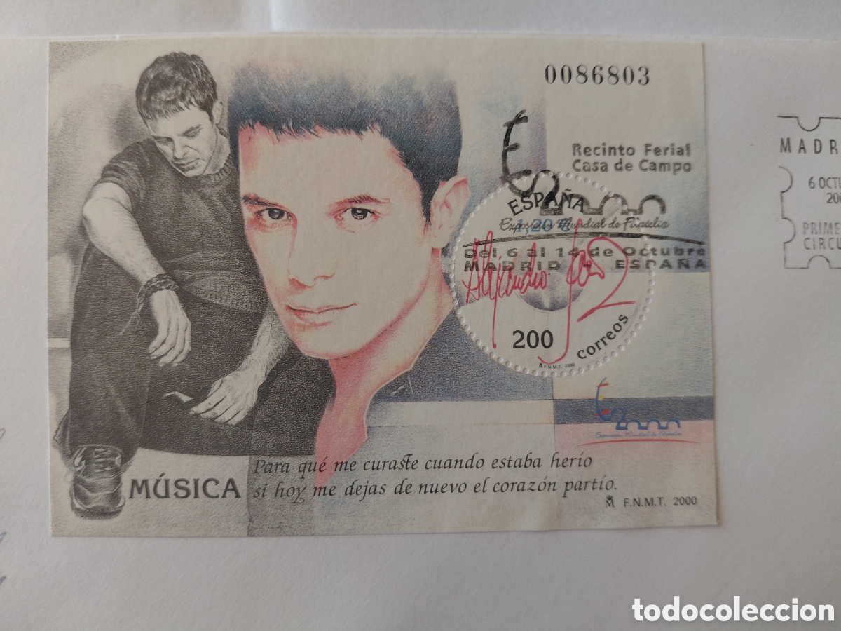 Sellos: SPD Alejandro Sanz 2000 - Foto 2