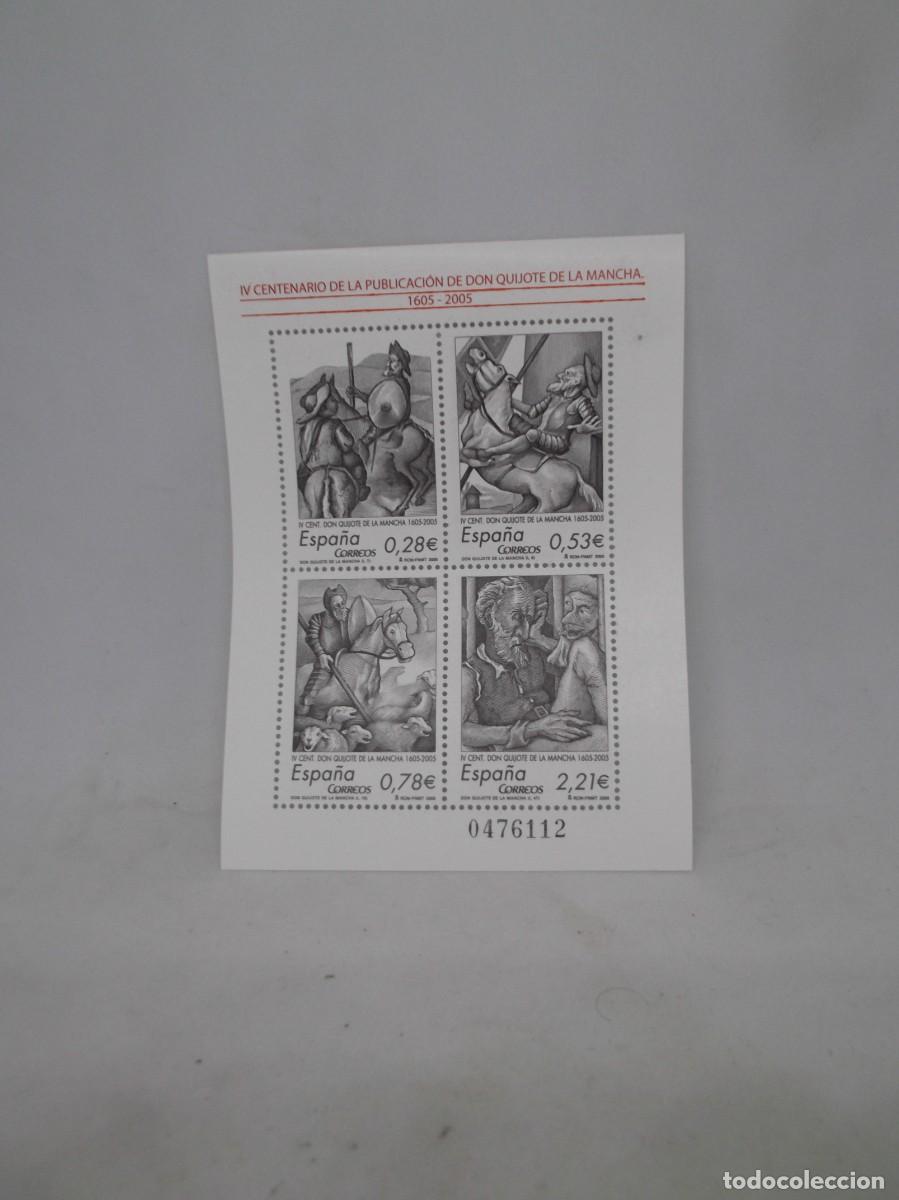 Sellos: Espa&ntilde;a 2005.Hoja sello IV Centenario de la publicaci&oacute;n de Don Quijote de la Mancha.Nuevo