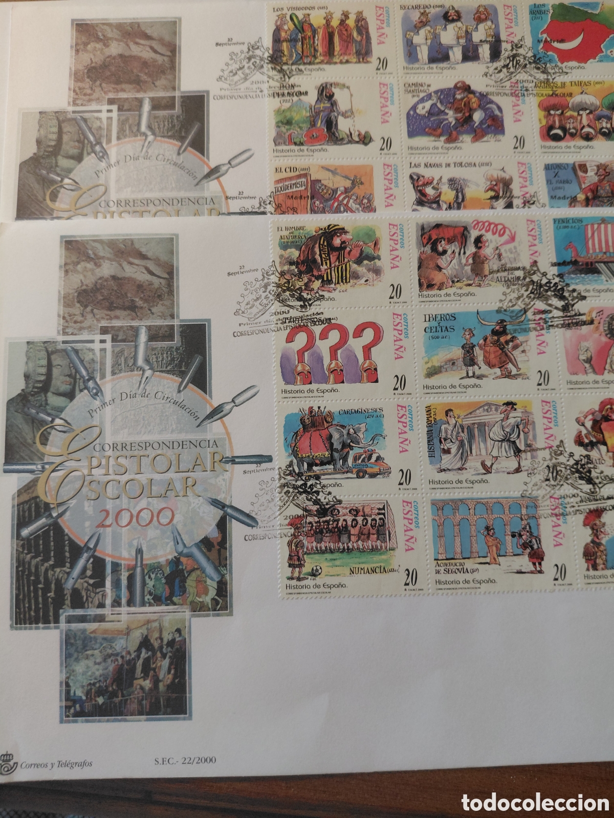 Sellos: SPDs correspondencia epistolar escolar 2000
