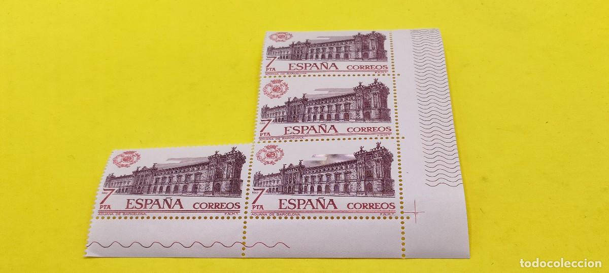Sellos: Espa&ntilde;a 1976. Edifil 2328. Aduanas. Aduana de Barcelona. Nuevos. Bloque de 4