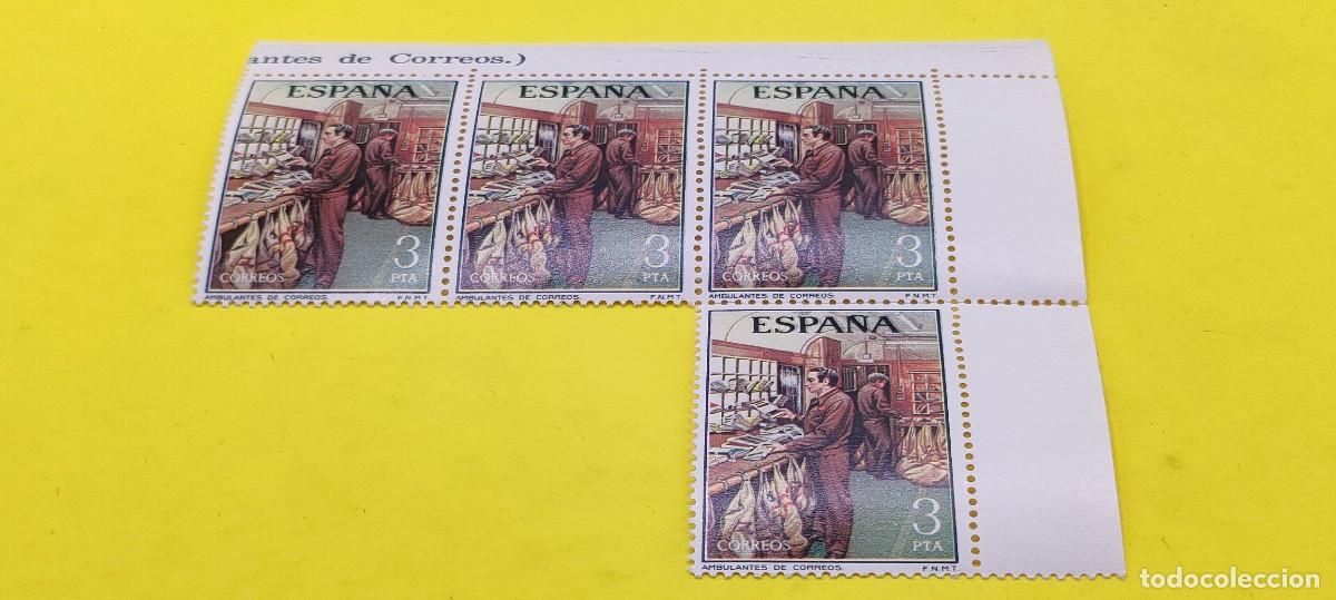 Sellos: Espa&ntilde;a 1976. Edifil 2330. Servicios de Correos. Ambulantes de Correos. Nuevos. Bloque de 4