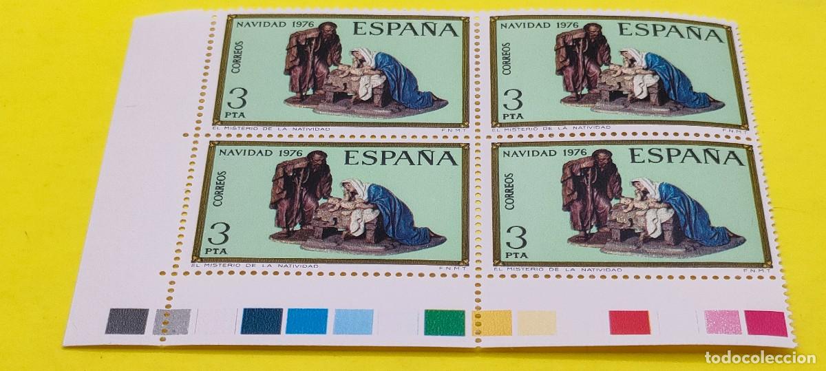 Sellos: Espa&ntilde;a 1976. Edifil 2368. Navidad. Congreso Internacional Belenistas. Castells. Nuevos. Bloque de 4