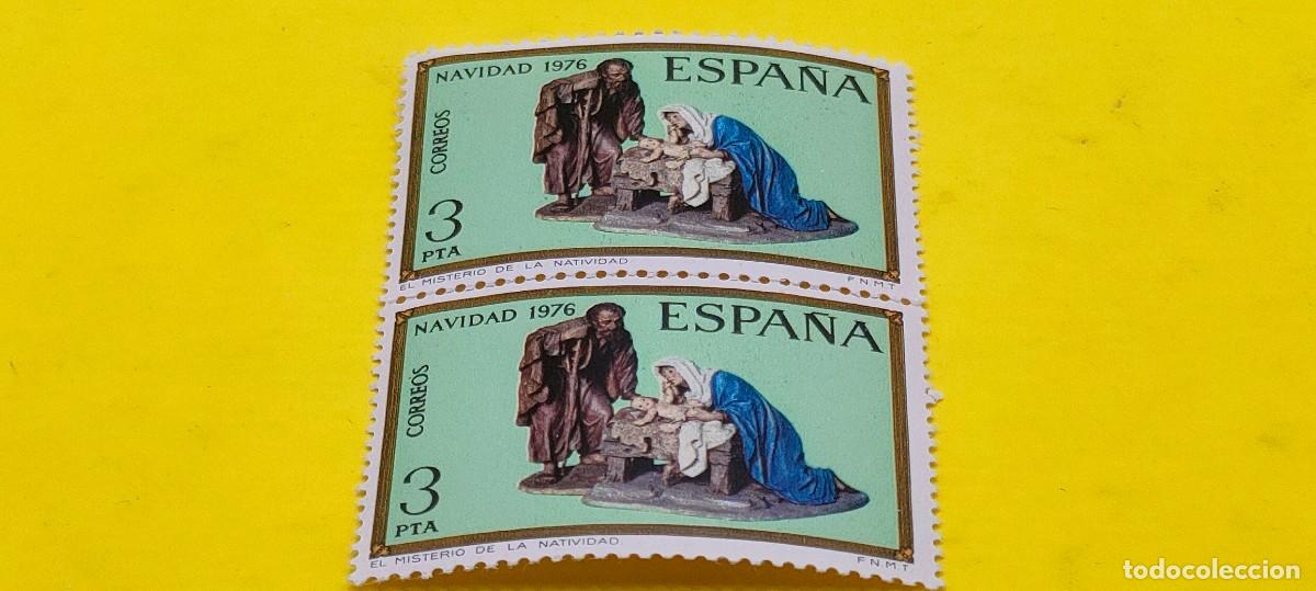 Sellos: Espa&ntilde;a 1976. Edifil 2368. Navidad. Congreso Internacional Belenistas. Castells. Nuevos. Bloque de 2