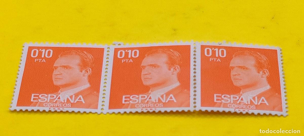 Sellos: Espa&ntilde;a 1977. Edifil 2386. Don Juan Carlos I. Efigie del Rey. Nuevos. Bloque de 3
