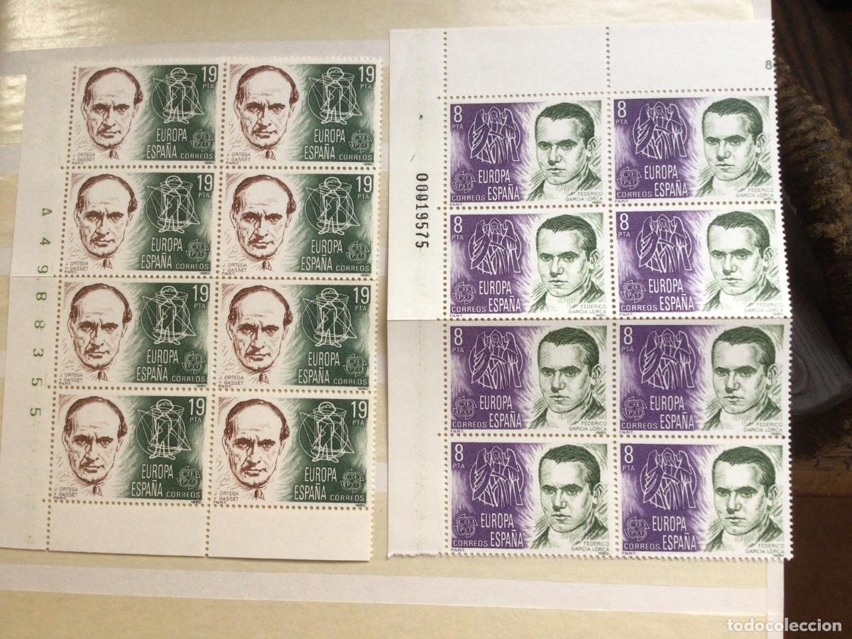 Sellos: Serie 8 sellos Ortega y Gasset 19 ptas y otra de 8 sellos de Federico Garc&iacute;a Lorca 8 PTAs