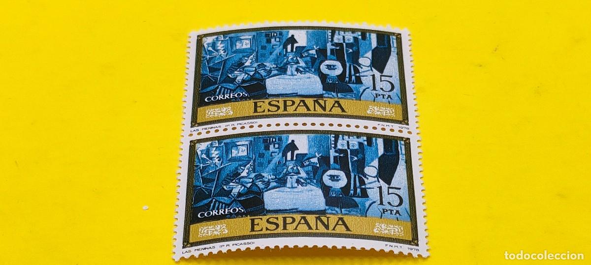 Sellos: Espa&ntilde;a 1978. Edifil 2486. Pablo Ruiz Picasso. Las Meninas. Nuevos. Bloque de 2