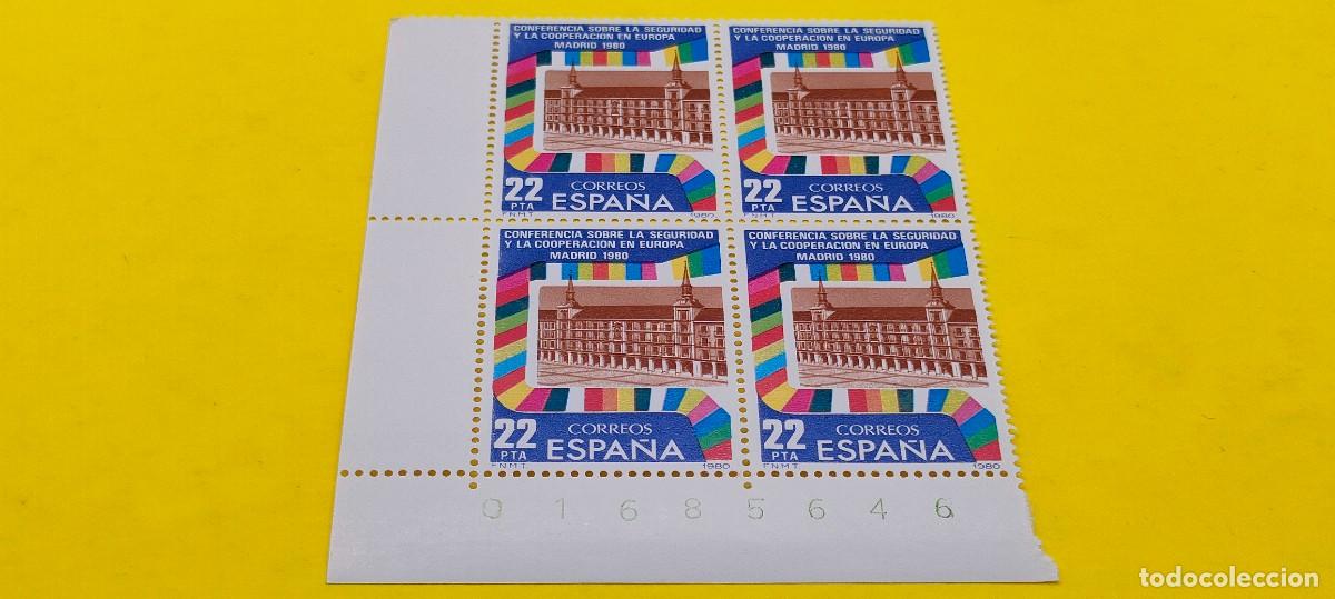 Sellos: Espa&ntilde;a 1980. Edifil 2592. Conf. sobre la seguridad y la cooperaci&oacute;n en Europa. Nuevos. Bloque de 4