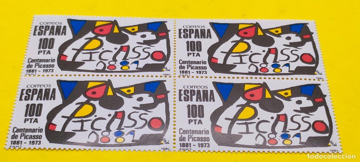 Sellos: Espa&ntilde;a 1981. Edifil 2609. Homenaje a Picasso. Joan Mir&oacute;. Nuevos. Bloque de 4