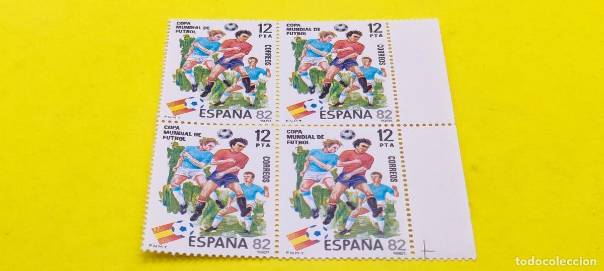 Sellos: Espa&ntilde;a 1981. Edifil 2613. Copa Mundial de F&uacute;tbol. ESPA&Ntilde;A'82. Nuevos. Bloque de 4