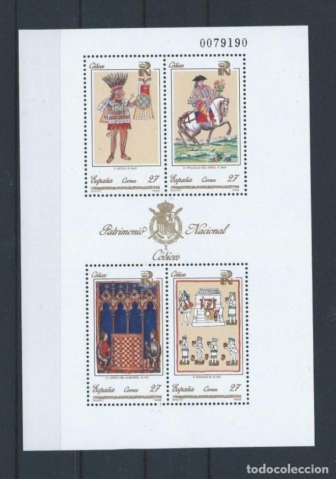 Sellos: 1992 EDIFIL 3236** HOJA NUEVA SIN CHARNELA. CODICES (222-6)
